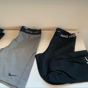 Two Nike pro spandex